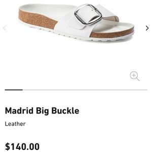 Birkenstock Madrid Big Buckle White Leather